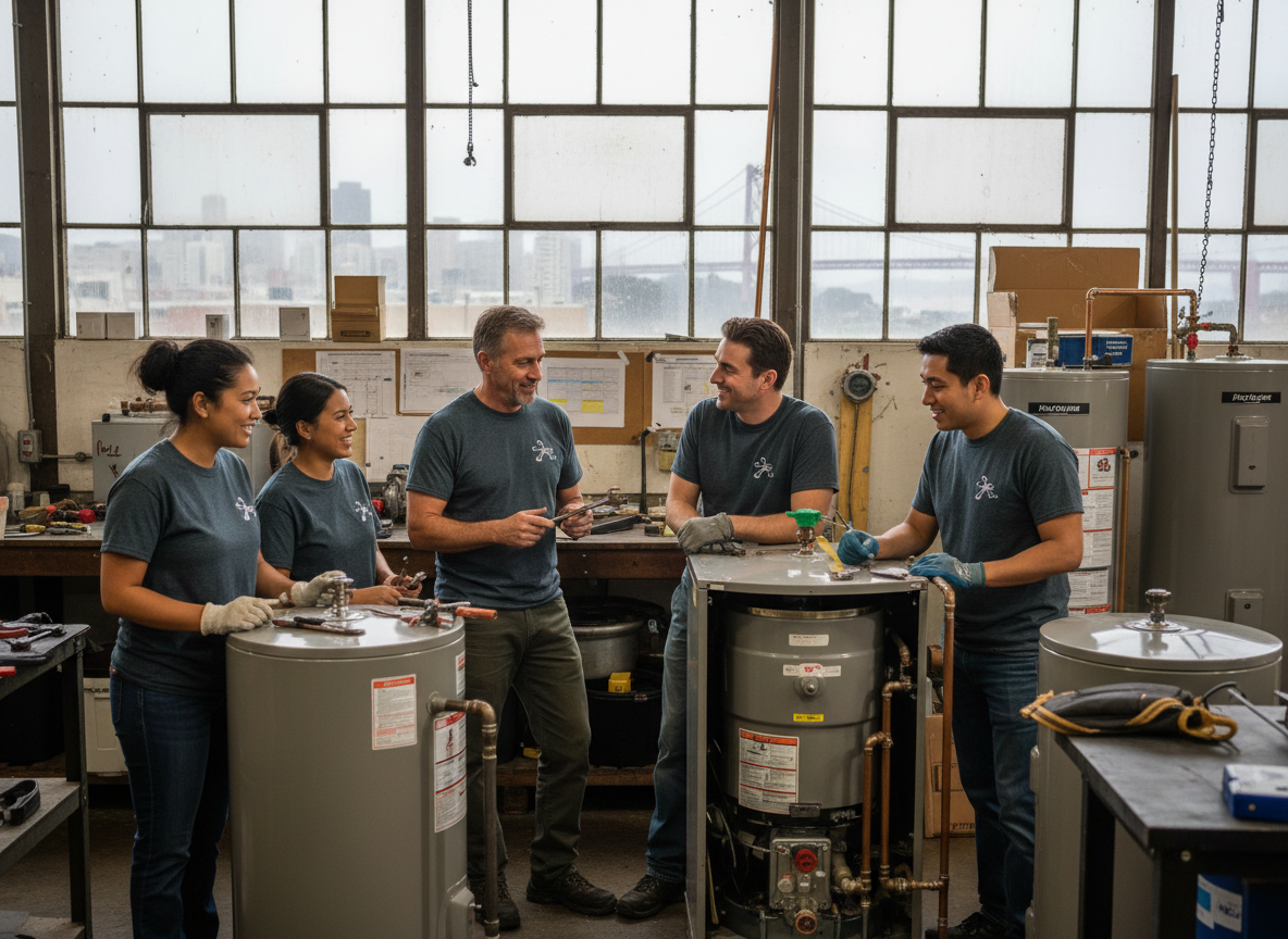 The San Francisco Water Heater Repair team at work in San Francisco